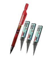 2.0 Mm Kalın Uçlu Versatil Kalem Kırmızı Renk 1 Adet ve 2.0 Mm Kalın Uç Siyah 3 Adet Kalın Uçlu Mekanik Kalem