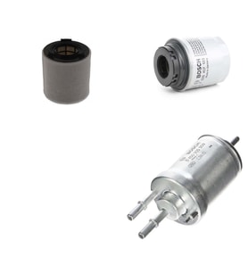 Bosch Filtre Bakım Seti Skoda Rapid 1.2 TSI 2013-2015 105 Beygir CBZB Hava + Yağ f. + Yakıt Filtre Bosch