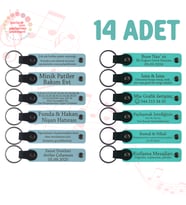 Gök Mavi & Turkuaz, 14’lü Set, Kişisel Anı Anahtarlık, Kurumsal Konferans Katılımcılarına Hediye