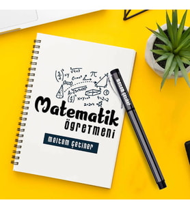 Matematik Öğretmeni Temalı Defter ve Kalem