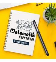 Matematik Öğretmeni Temalı Defter ve Kalem