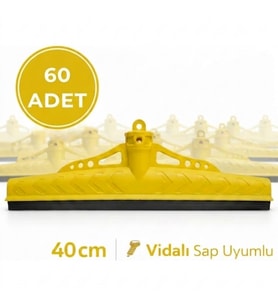 Mulpex Çekpas 40 cm 60 Adet Vidalı Sap Uyumlu Yersil Çekçek Yer Çekçeği Zemin Temizlik Aparatı