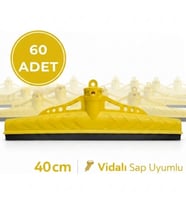 Mulpex Çekpas 40 cm 60 Adet Vidalı Sap Uyumlu Yersil Çekçek Yer Çekçeği Zemin Temizlik Aparatı