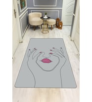 Modern Desenli Dijital Baskı Kaymaz Taban Halı H0121
