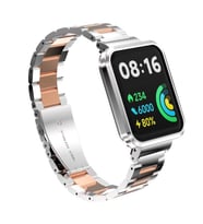 Xiaomi Redmi Watch 2 Lite Uyumlu Kordon Paslanmaz Metal Baklalı Klipsli Zore KRD-60 Kayış