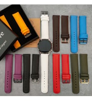 vagave Huawei Watch GT / GT2 / GT2e / GT2pro GT3 / GT3pro 46mm İsme Özel Deri Kordon 8 Renk (Beyaz)