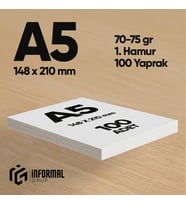İnformal Fotokopi Kağıdı Premium Kalite A5 100 Yaprak 1. Hamur
