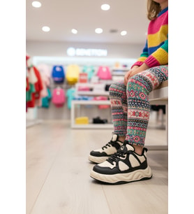 United Colors Of Benetton Bej Bağcıklı Hafif Esnek Unisex Çocuk Spor Ayakkabı BN-12031 F