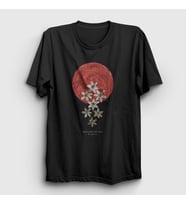 Presmono Unisex Siyah Moonflowers Swallow The Sun T-Shirt 528580tt