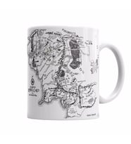Yüzüklerin Efendisi   Lord Of The Rings orta Dünya Haritası Kupa Bardak Porselen