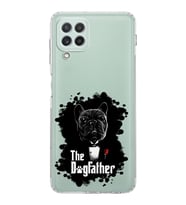 Samsung Galaxy A22  Kamera Korumalı  Kapak Dog Father Tasarımlı  Şeffaf Kılıf