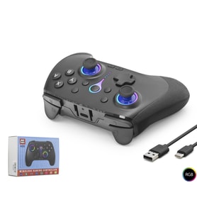 Bluetooth Gamepad Pc Ios Android Switch Ps3 Ps4 Uyumlu Rgb - Siyah ND505B