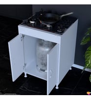Modilayn Aymen 60 cm Gömme Ocak Uyumlu Tüp Bölmeli Mutfak Dolabı - Tüp Gizleme Ünitesi (60x85x56)cm