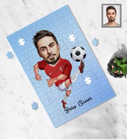 Kişiye Özel Milli Takım Karikatürlü 99 Parça A4 Fotoğraf Baskılı Puzzle Bay-1