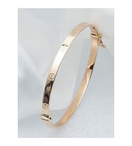 Gümüş Rose Gold Kaplama Kelepçe Bileklik