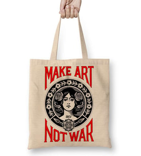 Make Love Not War Bez Çanta Uzun Saplı