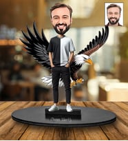 Kişiye Özel Siyah Beyaz Taraftar Tasarımlı Karikatür Biblo 221
