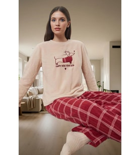 Yumuşak Polar Kumaşlı Ekose Pijama Takımı Kışlık Konfor Özel Tasarım Özenle Seçilmiş
