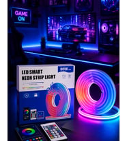 Rgb Neon Led Şerit Işık Kumandalı Usb Girişli Su Geçirmez Şerit Led