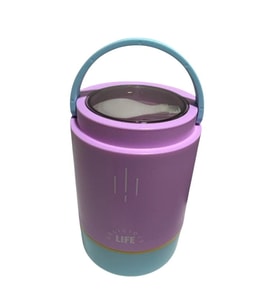 VAGONLİFE PASLANMAZ ÇELİK KULPLU TAŞINABİLİR 3 BÖLMELİ SİLİNDİR YEMEK KABI - LUNCH BOX VGN1266 900ML