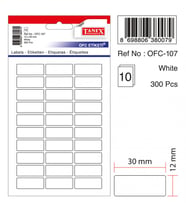 300'lü Beya Etiket 12x30mm