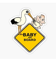 Baby On Board Arabada bebek var Araç Sticker Etiket 19CM md1