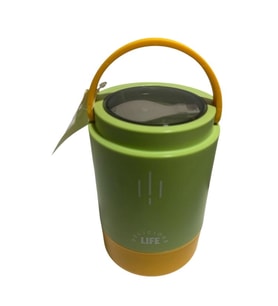 VAGONLİFE PASLANMAZ ÇELİK KULPLU TAŞINABİLİR 3 BÖLMELİ SİLİNDİR YEMEK KABI - LUNCH BOX VGN1266 900ML