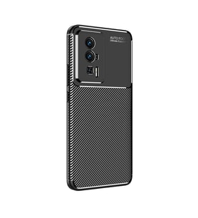 Vendas Xiaomi Poco F5 Pro Uyumlu Deep Dizayn Auto Focus Tasarımlı Karbon Dizayn Kılıf (Siyah)