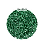 Koyu Yeşil Renk 4 mm Yaklaşık 220 adet/20 gram Cam Boncuk Oya Yazma Bileklik ve Kolye