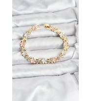 Lotus Model Pirinç Gold ve Pembe Renk Kadın Bileklik - TJ-BB8146
