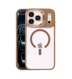 Joko Apple İphone 17 Pro Remim Lensli Magsafe Standlı Kapak - Kahverengi