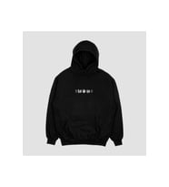 Unisex Siyah Yılbaşı Ho Ho Ho  Baskılı Oversize Kapşonlu Sweatshirt (Siyah)