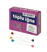 Temat Renkli Toplu İğne 25mm 25Li - 3 kutu