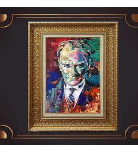 ÖZEL SERİ ALTIN VARAKLI ATATÜRK TABLO S960