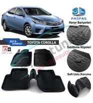 Toyota Corolla Havuzlu 3D Paspas Niken Siyah 2013-2018