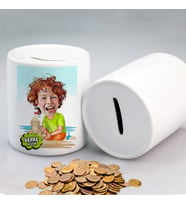 Kişiye Özel Tatil Çocuğu Karikatürlü Kumbara