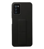 Newface Samsung Galaxy A03S Kılıf Mega Standlı Silikon - Siyah