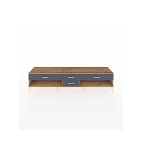 Hyperion TV Ünitesi 4 Çekmeceli  220x44x51 Çam-Çam/Antrasit