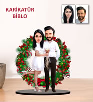 Kisiye Özel Karikatür Sevgili Yılbaşı Hediyesi ÇİFT Biblo YH3