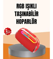 Ipx6 Su Geçirmez Rgb Led Işıklı Taşınabilir Bluetooth Hoparlör 2400 Mah