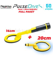 PulseDive Su Altı Dedektörü&Sahil Arama Dedektörü - Büyük Arama Başlıklı 20cm - Sarı