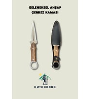 Geleneksel Ahşap Çerkez Bıçak – 25 cm (Kahverengi)