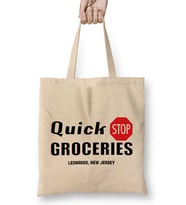 Quick Stop Groceries Leonardo NJ Clerks Bez Çanta Uzun Saplı