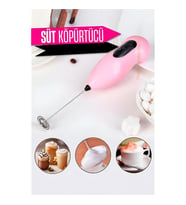 Süt Köpürtücü Kahve Karıştırıcı Mini Pilli Mixer Çırpıcı 720459
