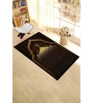 EVDEYA Dijital Baskılı Camii Motifli Yıkanabilir Motifli 70x130 Namazlık Seccade, Seccade-5-kahve, (Kahverengi)