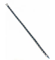 Rodyum-Mavi Çelik Erkek Çelik Bileklik Boy 21.5 Cm / 0.6 Mm - Ebl0070