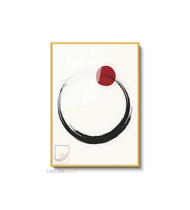 Dikey Çerçeveli Cam Soyut 0037 3 Modern Ev Dekoru Duvar Sanatı Ev Ofis Tablosu (Altın)