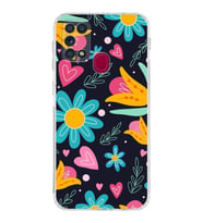 PrintiFy Samsung Galaxy M31 ile Uyumlu Retro Color 1  Kamera Korumalı Şeffaf  Kılıf