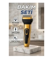 MR818 3'ü 1 Arada Tıraş ve Bakım Makinesi – Değiştirilebilir Başlıklı Type-C Şarjlı