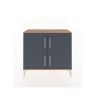 Arges Şifonyer 3 Raflı 4 Kapaklı 88x30x80 Çam-Antrasit